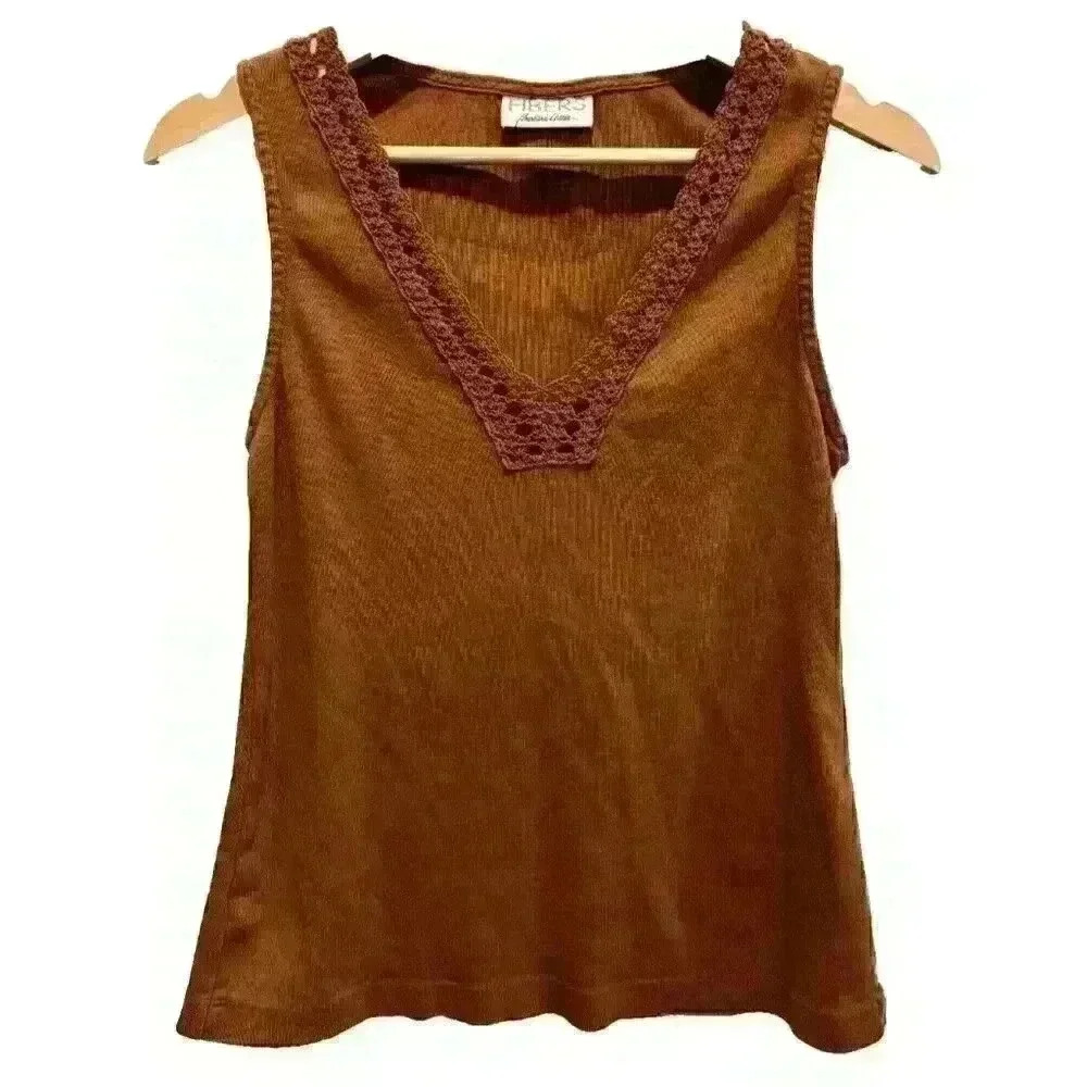Fibers Barbara Lesser Women's Tank Top Brown
